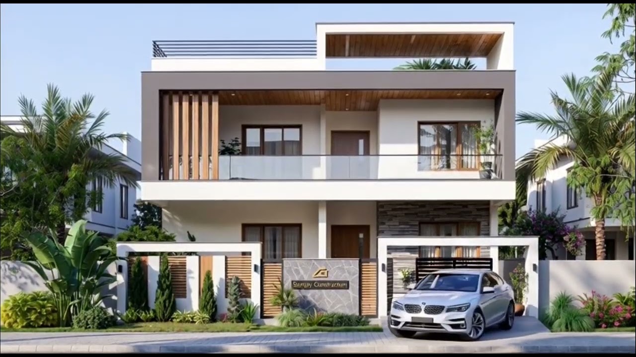 Luxury Duplex House Elevation  | Sanjesh Construction 