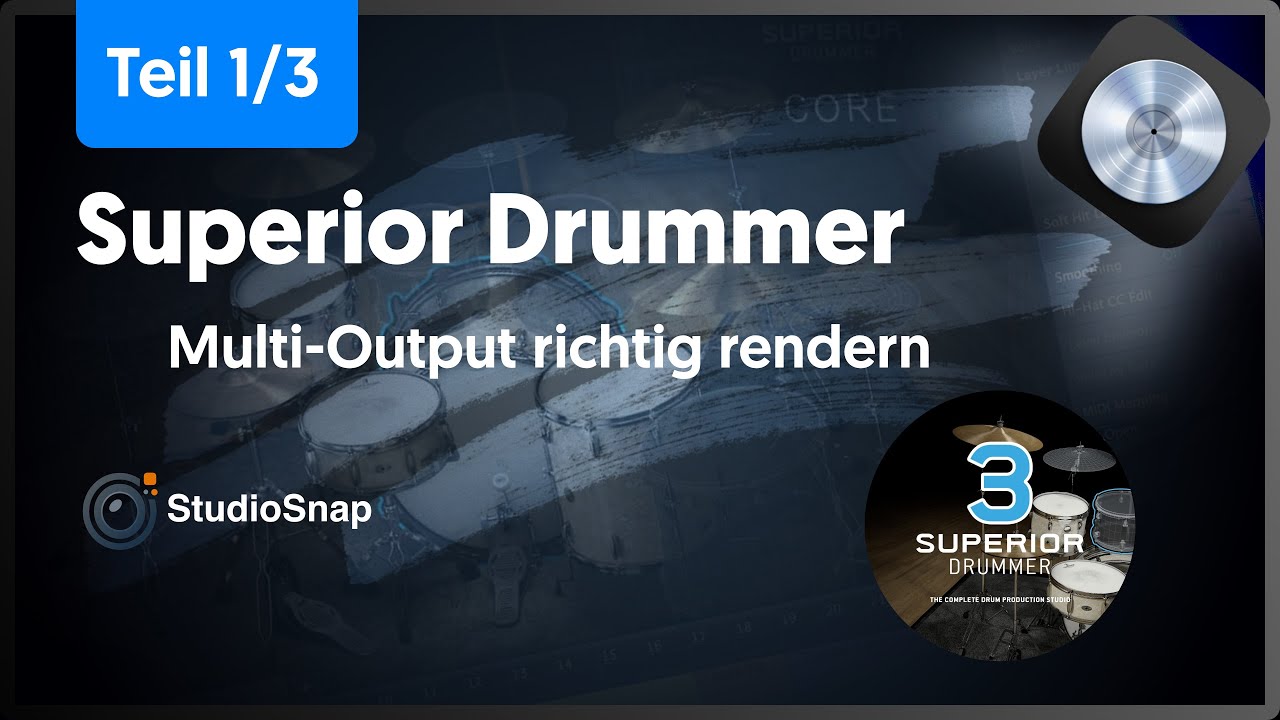 Superior Drummer 3 Masterclass [1/3]: Multi-Output Instrumente in Audio umwandeln