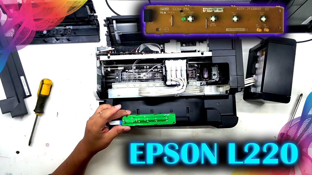 Reparar BOTÓN EPSON L220, no enciende. Solo se queda parpadeando EPROM.