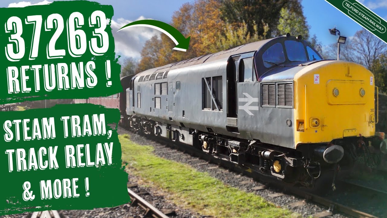 Обзор железнодорожной компании TSR — возвращение паровоза класса BR 37263, замена пути на Доузли,...