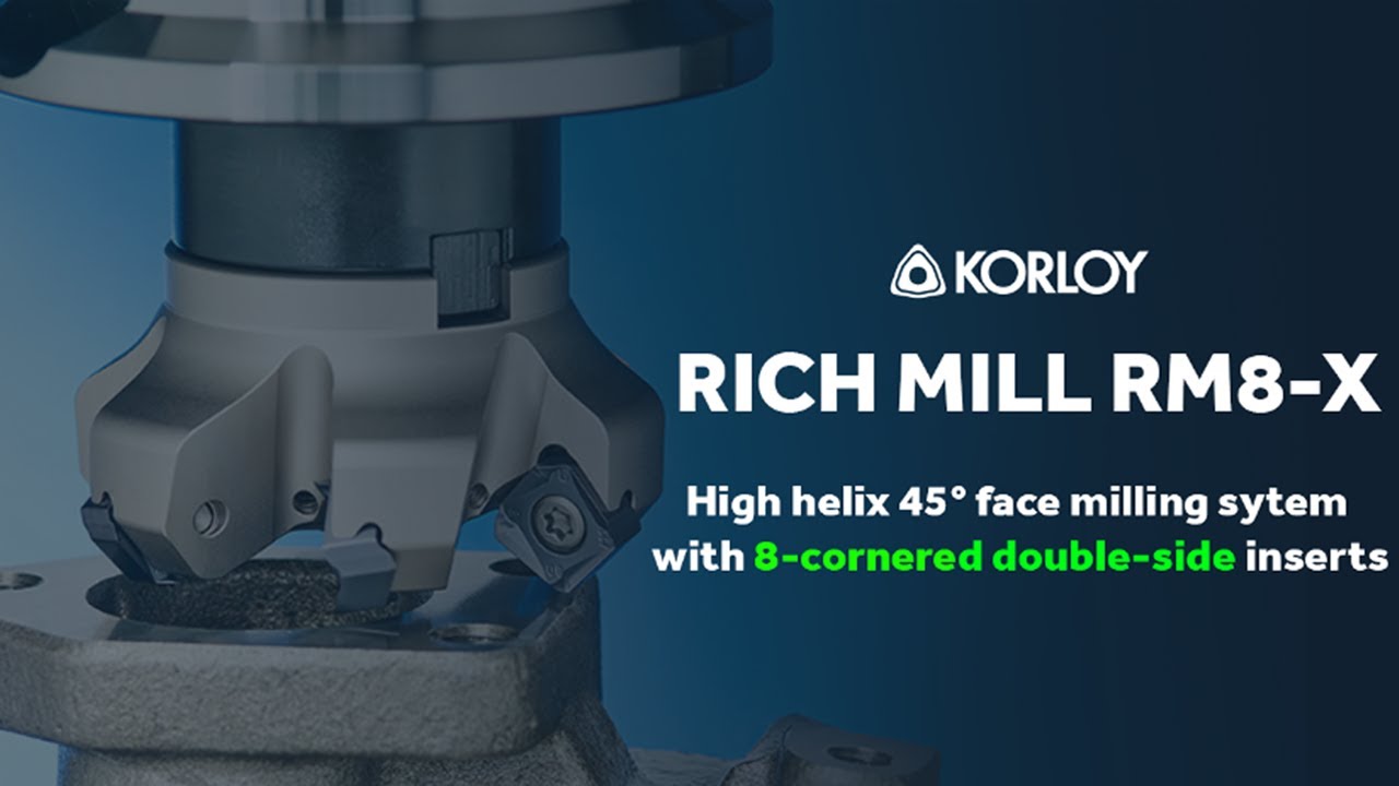 Rich Mill RM8-X 45° Milling System - (Korloy)