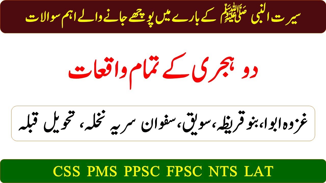 Seerat un Nabi ﷺ Questions Part 07 | Ghazawat-e-Abwa, Safwan, Sawiq & Tahweel-e-Qibla Explained