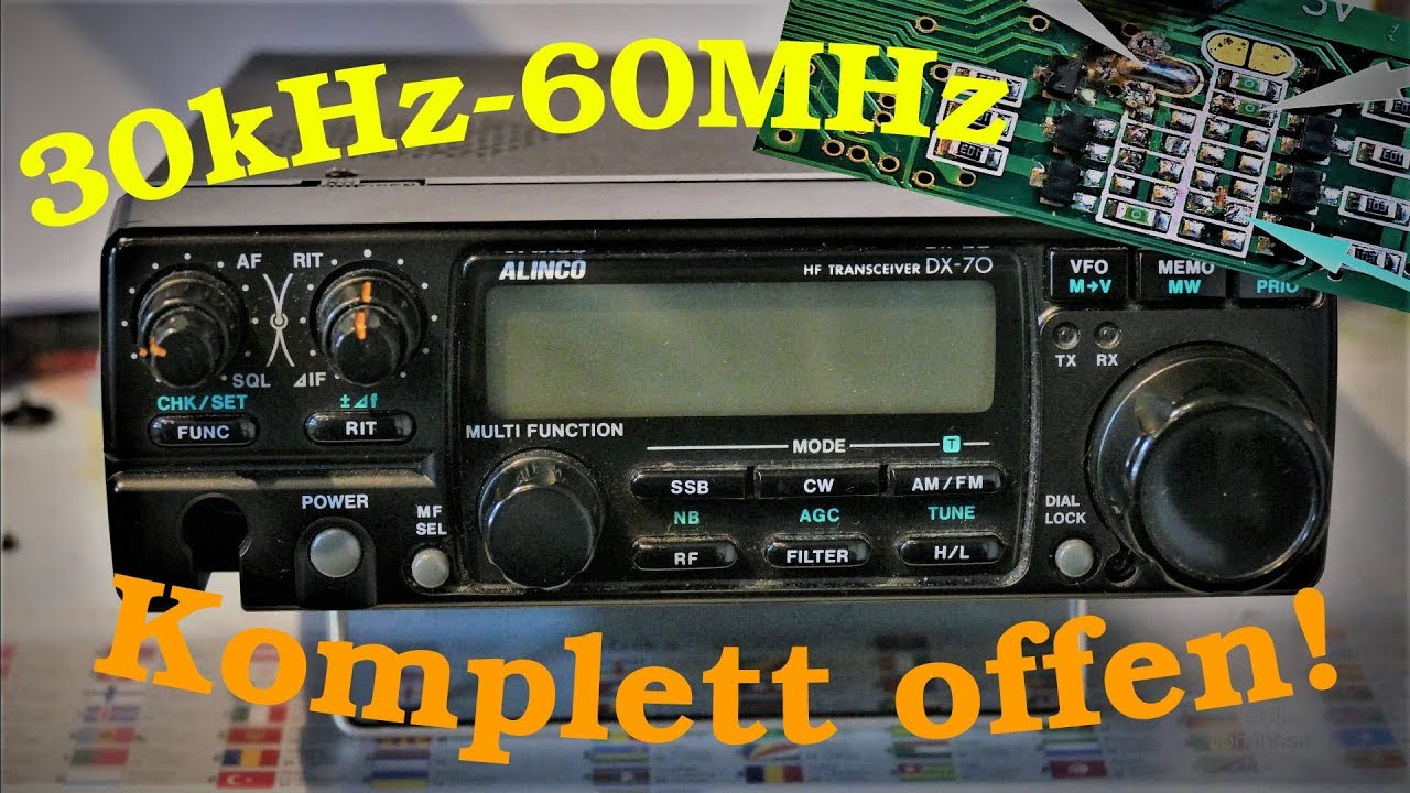 Alinco DX-70 Frequenzerweiterungs Mod #Kurzwelle #Transceiver #CB-Funk #Amateurfunk #mod