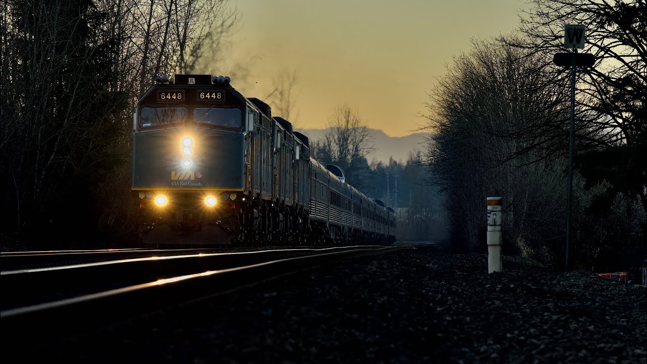 THE CANADIAN! 🇨🇦🇨🇦🇨🇦 VIA Train Spotting HD: VIA 6448 East, VIA2 Highballs Hampton BC: 5/5 2026/1/23