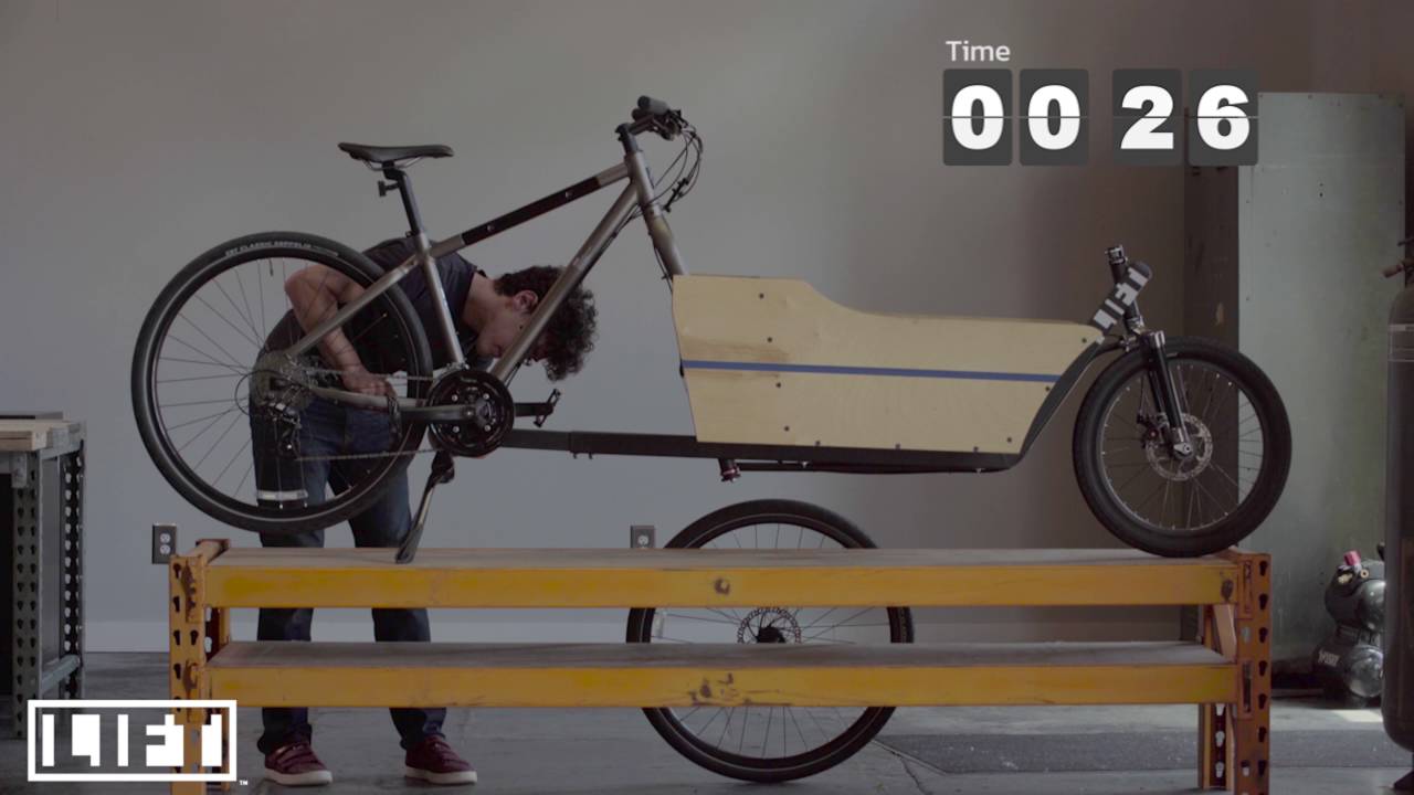 ARGO Prototype (Formerly Lift )Cargo Bike Install Video (60 Seconds!)
