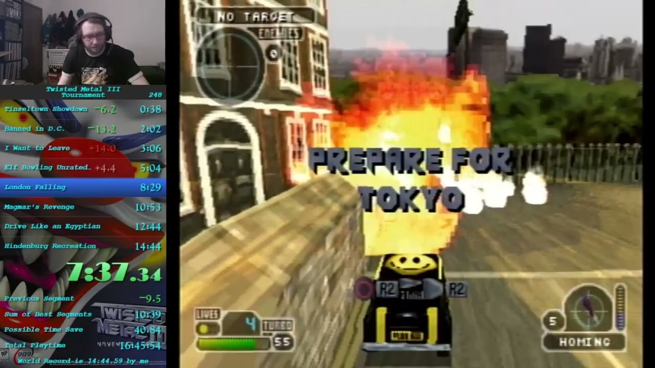 Twisted Metal III - Pure Lunacy Speedrun as Club Kid (Former World Record)