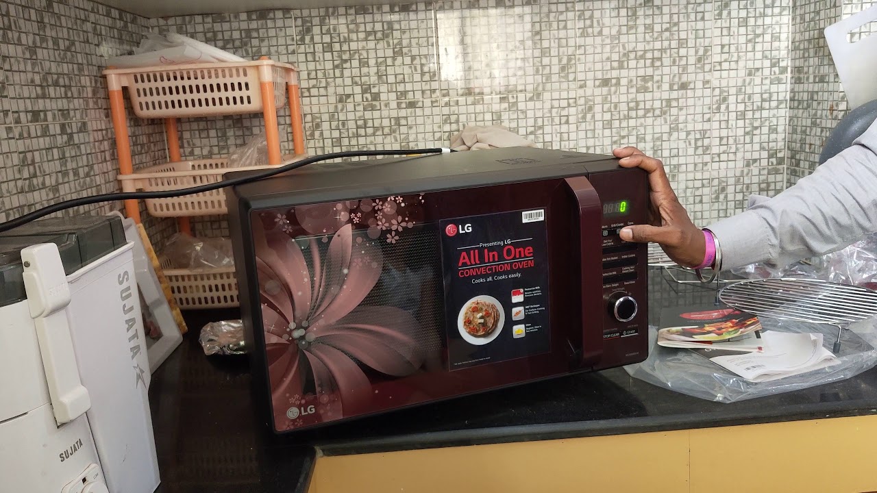 unboxing and demo of best LG 28 L microwave Mc2886brum demo
