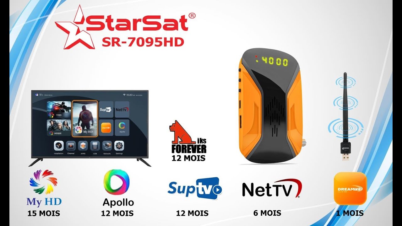 🌟🌟جديد ستارسات‎ جهاز 7095🌟‎15 شهر Myhd‎12 شهر Apollo‎12 شهر Suptv‎6 شهور Nettv‎1 شهر Dreamمع ويفي🌟🌟