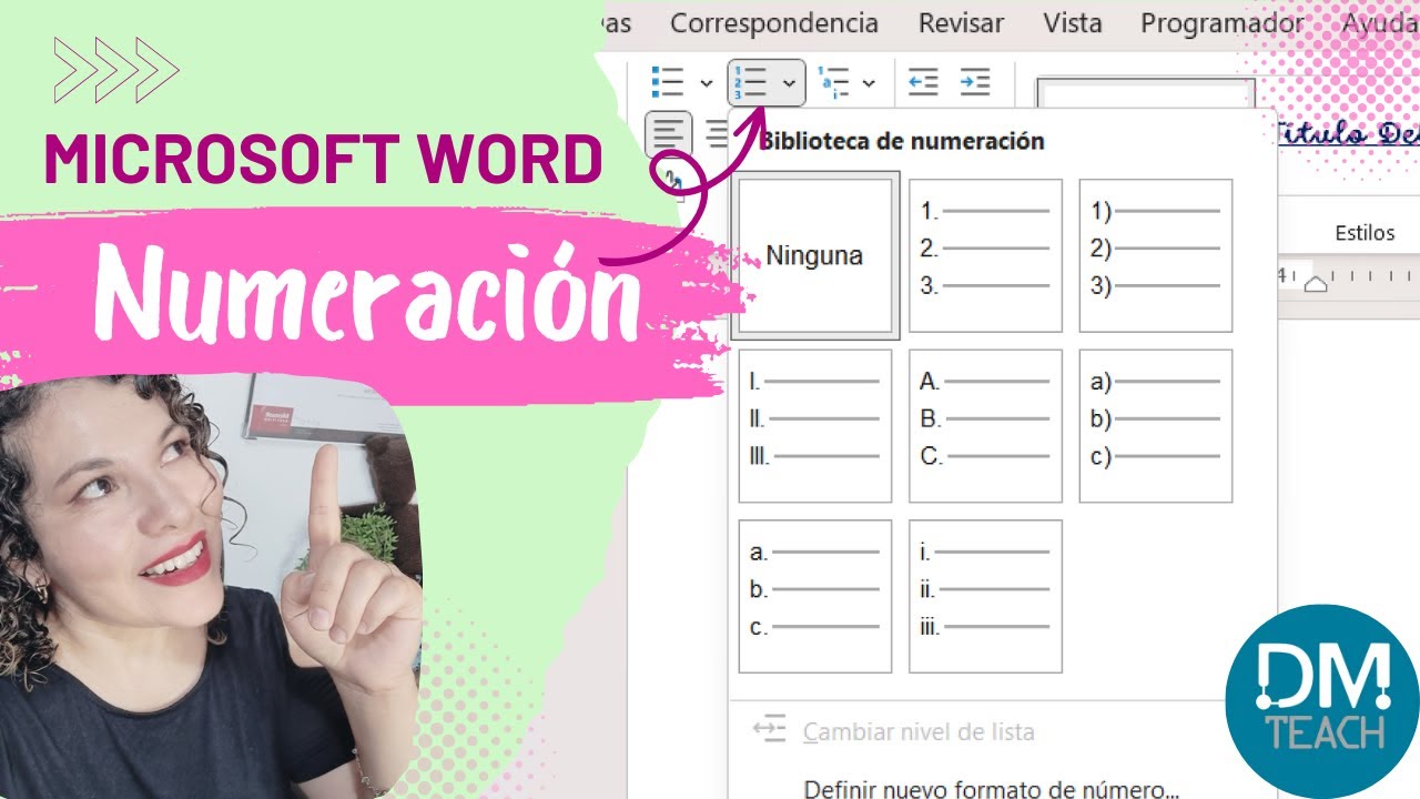 como insertar NUMERACIÓN en WORD 📝