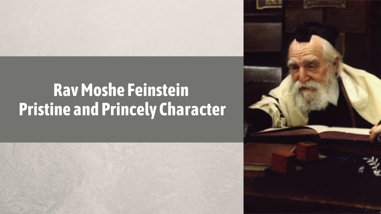 Rav Moshe Feinstein - Princely
