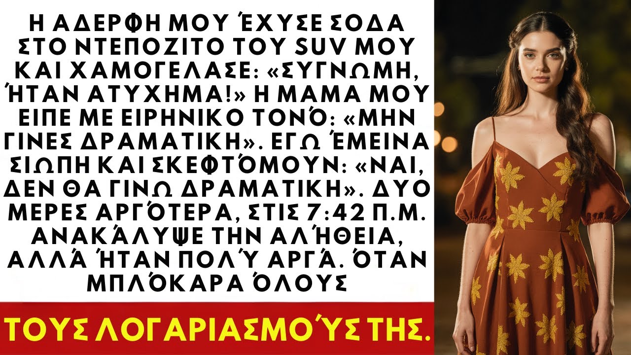Η αδερφή μου έριξε σκόπιμα σόδα στο ρεζερβουάρ SUV μου λέγοντας «Ωχ, ατύχημα!»
