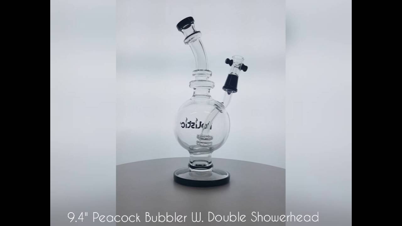 HOLISTIC Fixed double showerhead bent mouthpiece bubbler