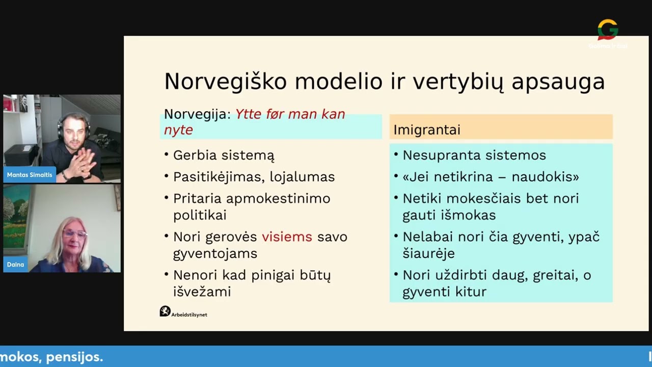 Vebinarai dirbantiems Norvegijoje: 