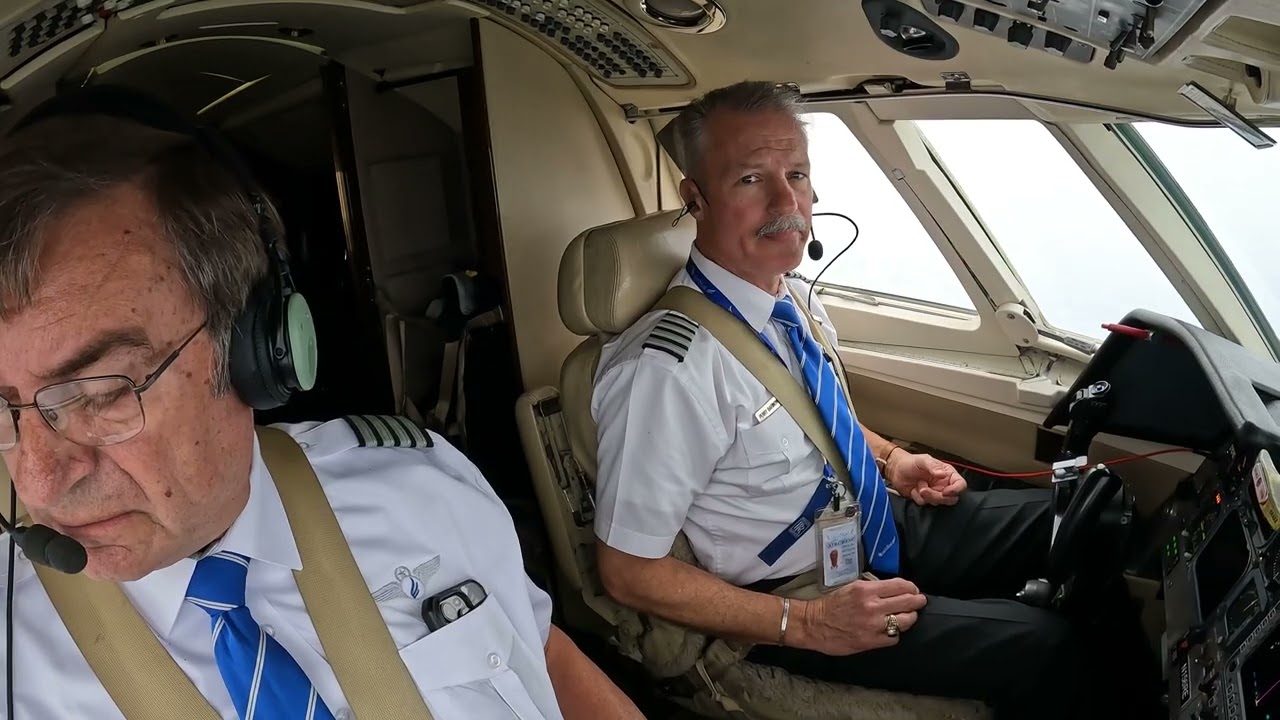 Flying the Falcon 50 to Houston for Custom Cowboy Boots | 360 Cockpit View!