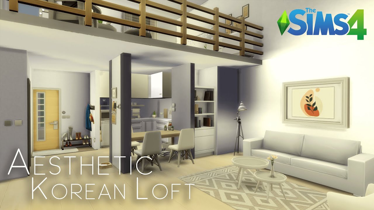 AESTHETIC KOREAN APARTMENT | No CC | The Sims 4 | Stop-motion speed build