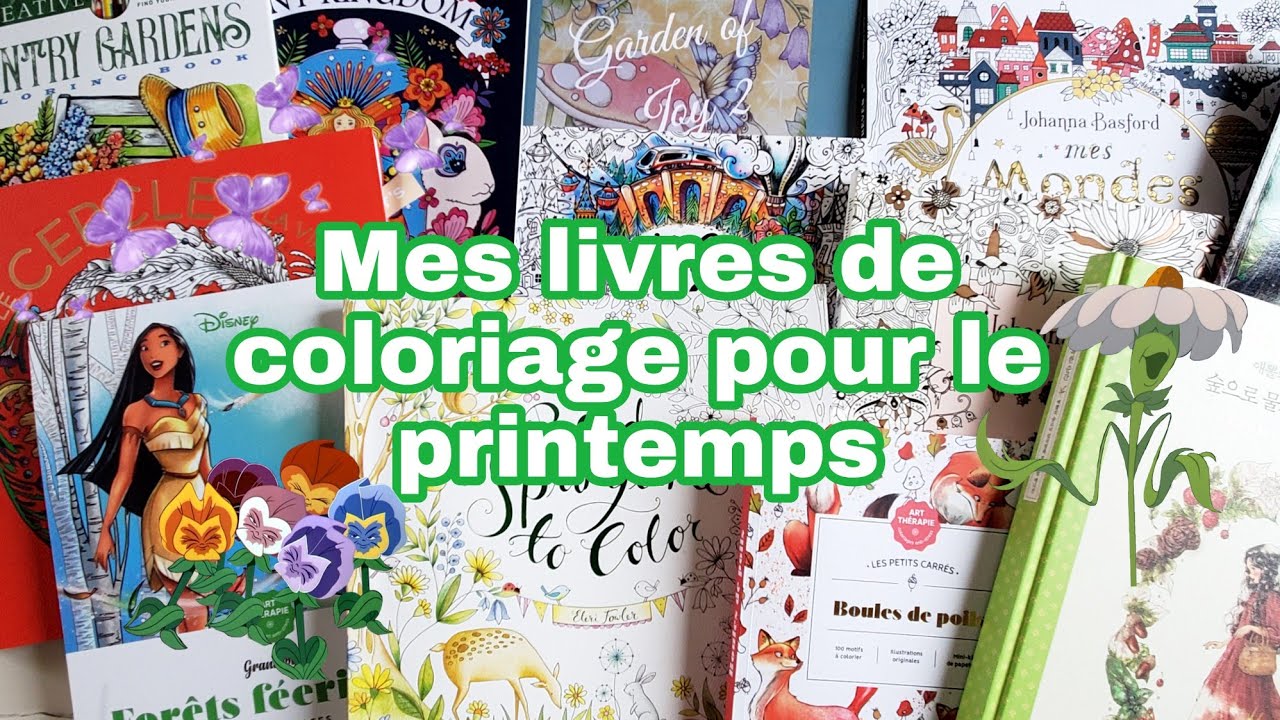 Ma sélection  livres de coloriage Printemps. coloriage pour adulte.