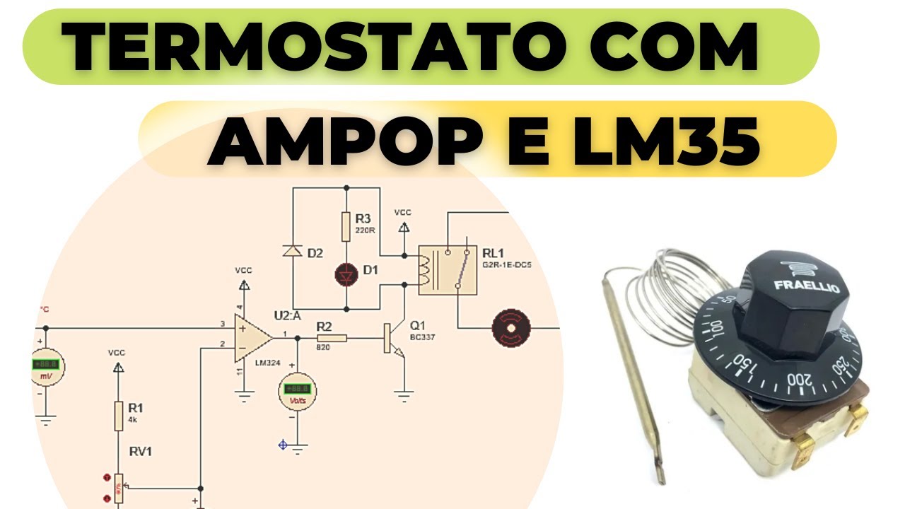 Comparador de tensão e sensor LM35 - Termostato eletrônico