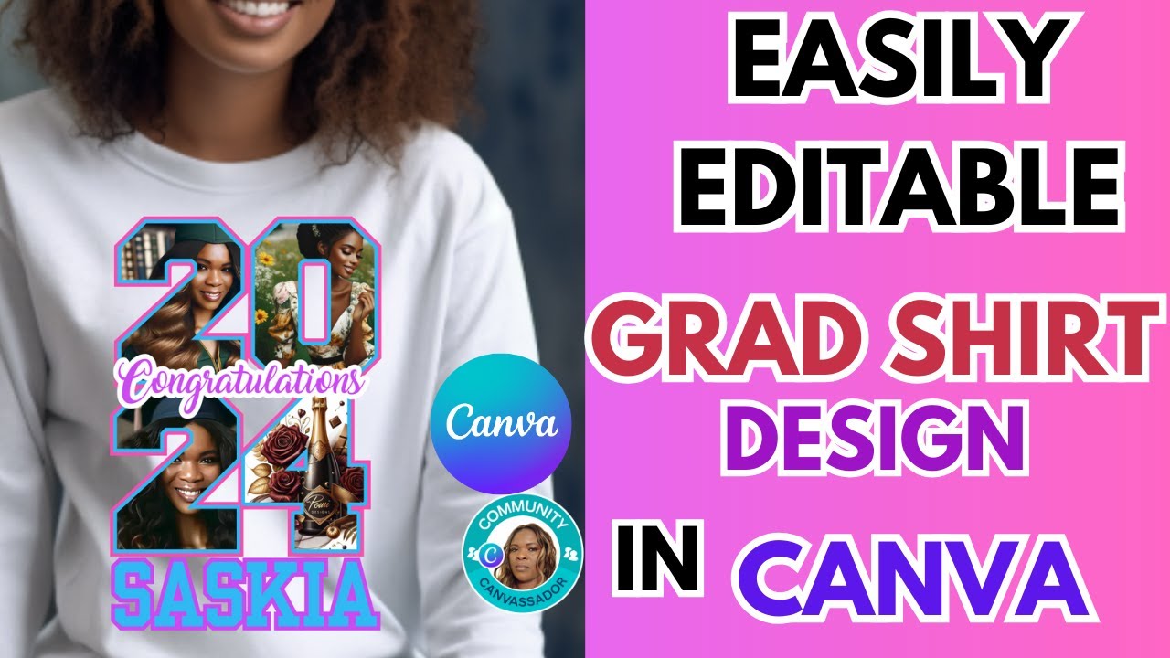EASY CANVA GRADUATION SHIRT DESIGN |  TarjjanSVG DESIGN TEMPLATE FROM ETSY