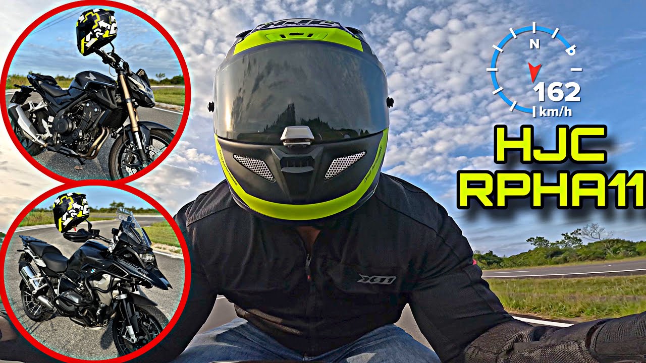 CAPACETE HJC RPHA 11 - TIRANDO DA CAIXA E TESTANDO NA RODOVIA COM A R 1250GS E CB 500F - É BOM?