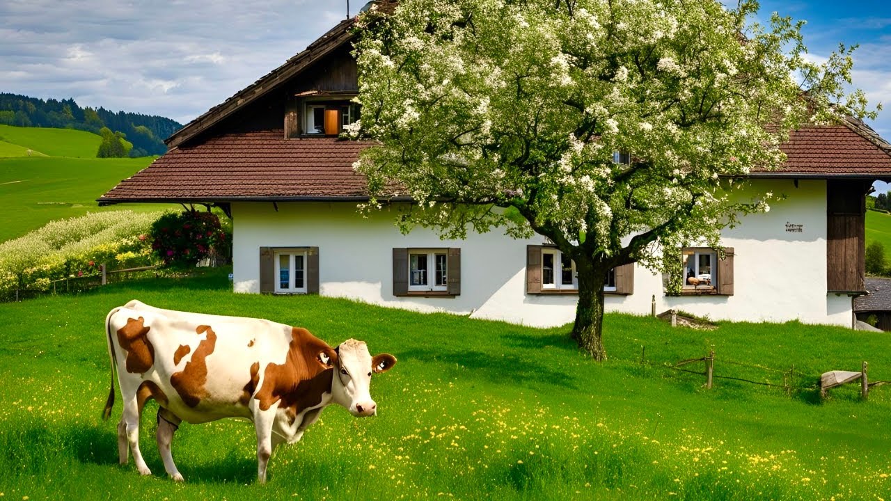 Деревенская жизнь Швейцарии🇨🇭Прогулка по фруктовому раю📍Альтнау, ШВЕЙЦАРИЯ