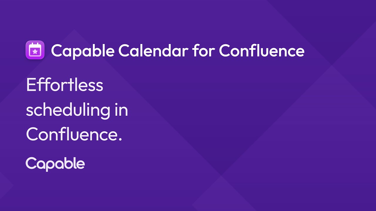 Calendars For Confluence