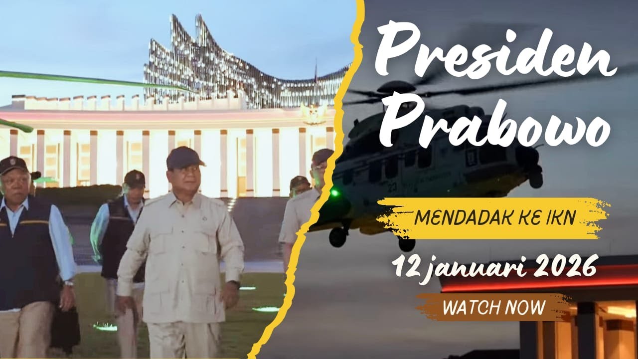 Kunjungan Perdana Presiden Prabowo ke IKN, Mendarat di Istana Negara!