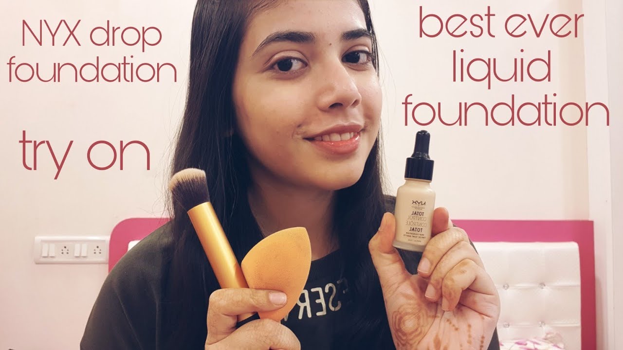 NYX drop foundation try on | how to use it | official heena vahid.