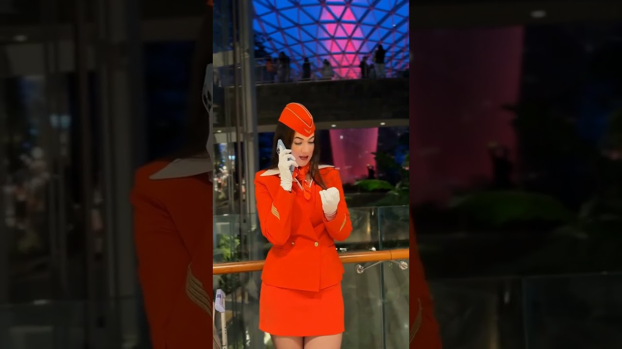 Crossdresser Flight Attendant Cosplay #samsonite