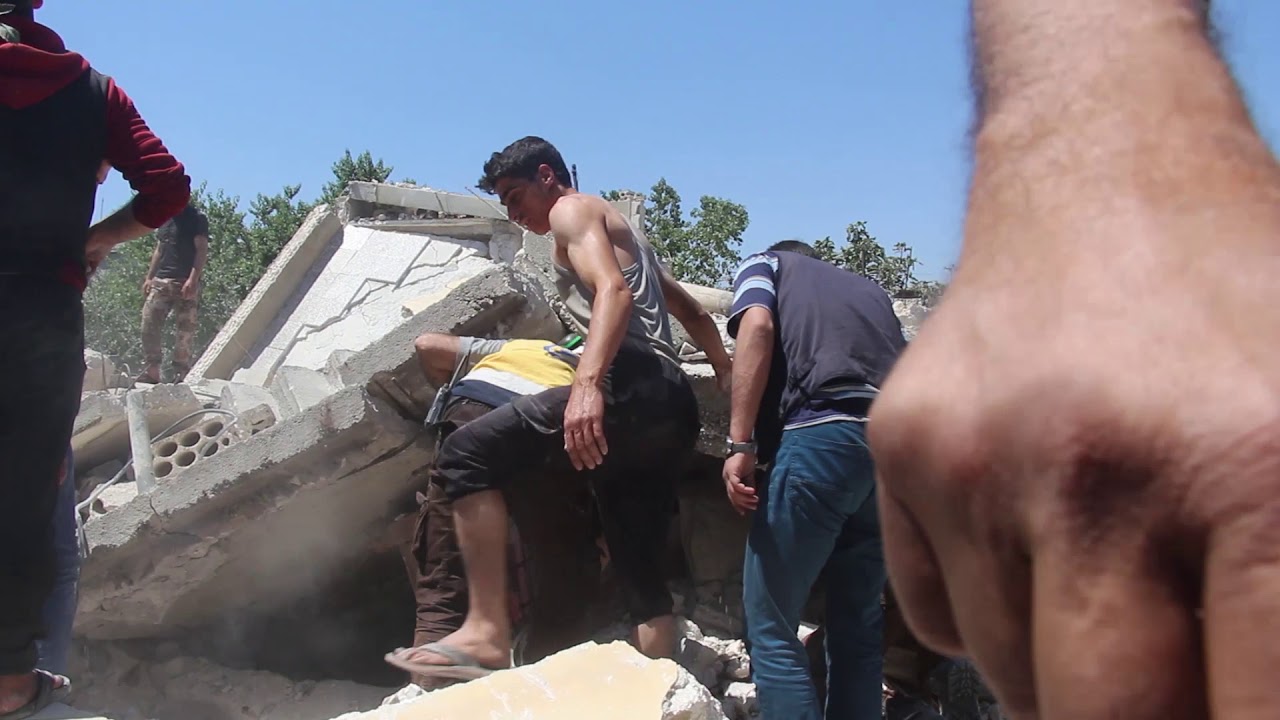 عمليات الاسعاف والاستجابة للقصف في مركز شنان 28/5/2019