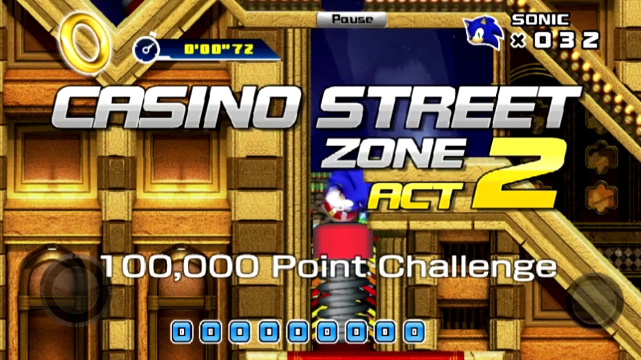 Sonic 4 Episode 1 (mobile) Casino Street Zone Act 2 (100,000 Point Challenge)
