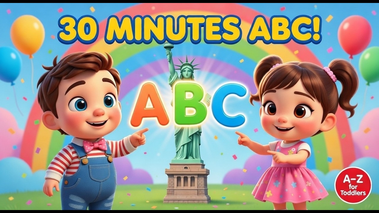 30 Minutes ABC Learning Compilation for Toddlers | Learn Alphabet A–Z | Preschool Educational Video