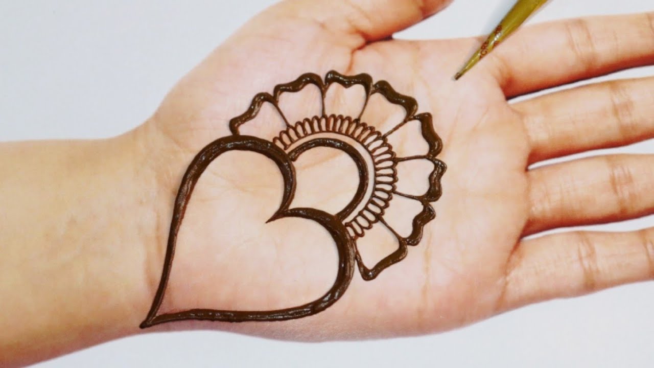 Latest Easy Love Heart Mehndi designs| Simple Mehandi ka design|Mehndi design| Mehandi|महेंदी|Mehndi