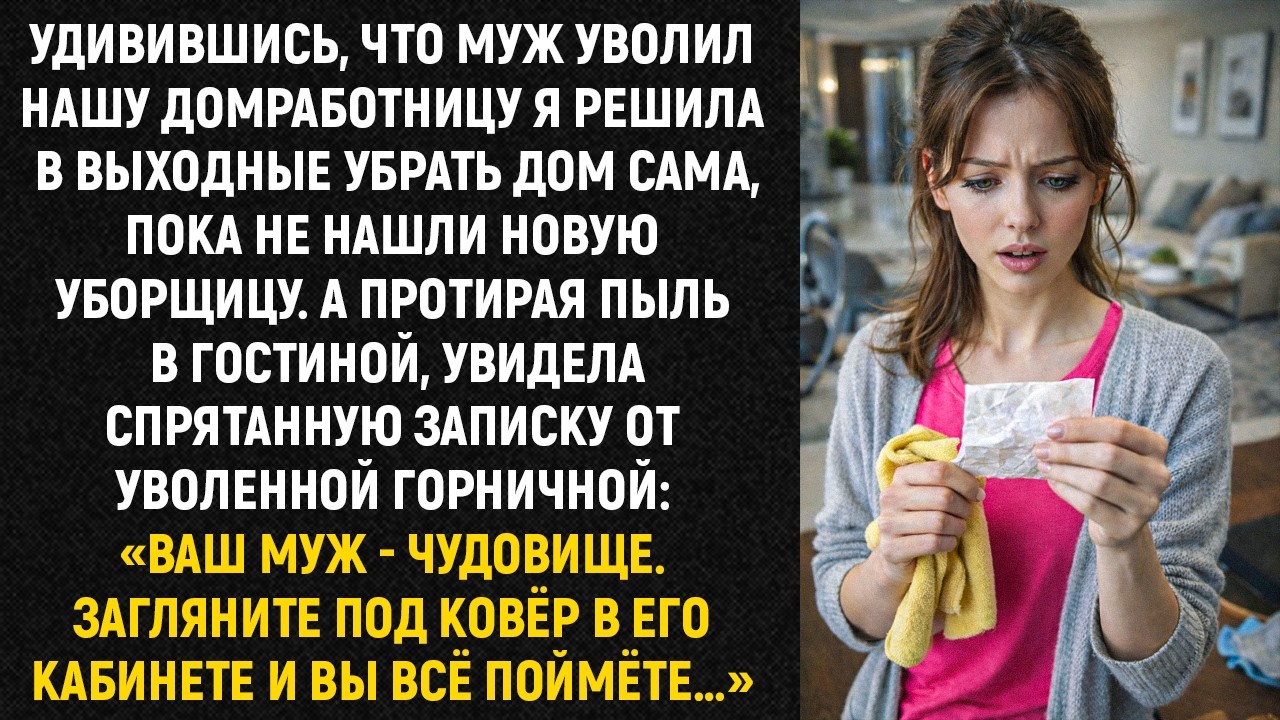 Удивившись, что муж уволил нашу домработницу я решила в выходные убрать дом сама...