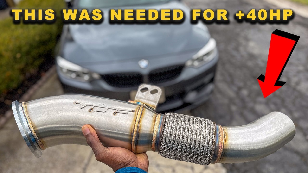 BMW B58 HOW TO INSTALL A VRSF CATLESS DOWNPIPE F36 F30 F32 Sound Clips!
