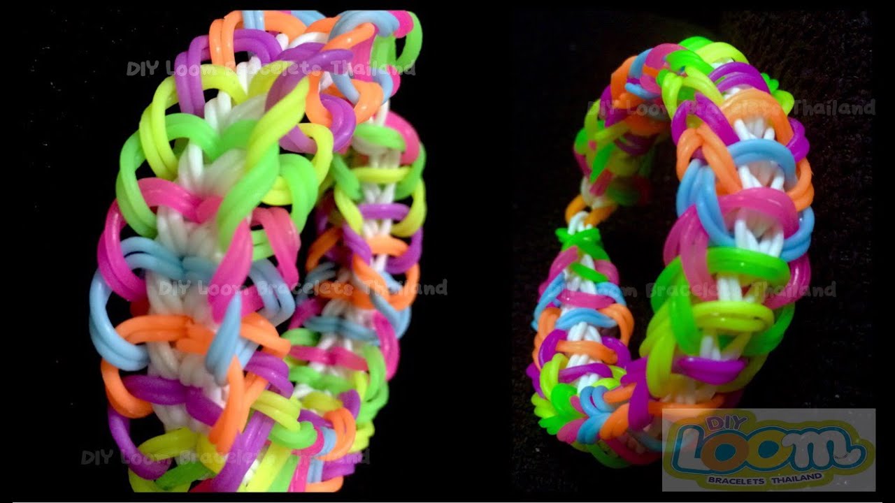 คลิปสอนถักกำไลหนังยางถักซิลิโคน Loom Bands ลาย