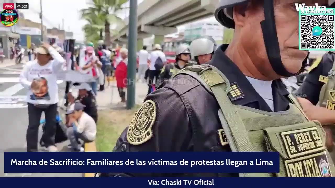 Uyariy: Marcha de Sacfricio de familiares de las víctimas de protestas
