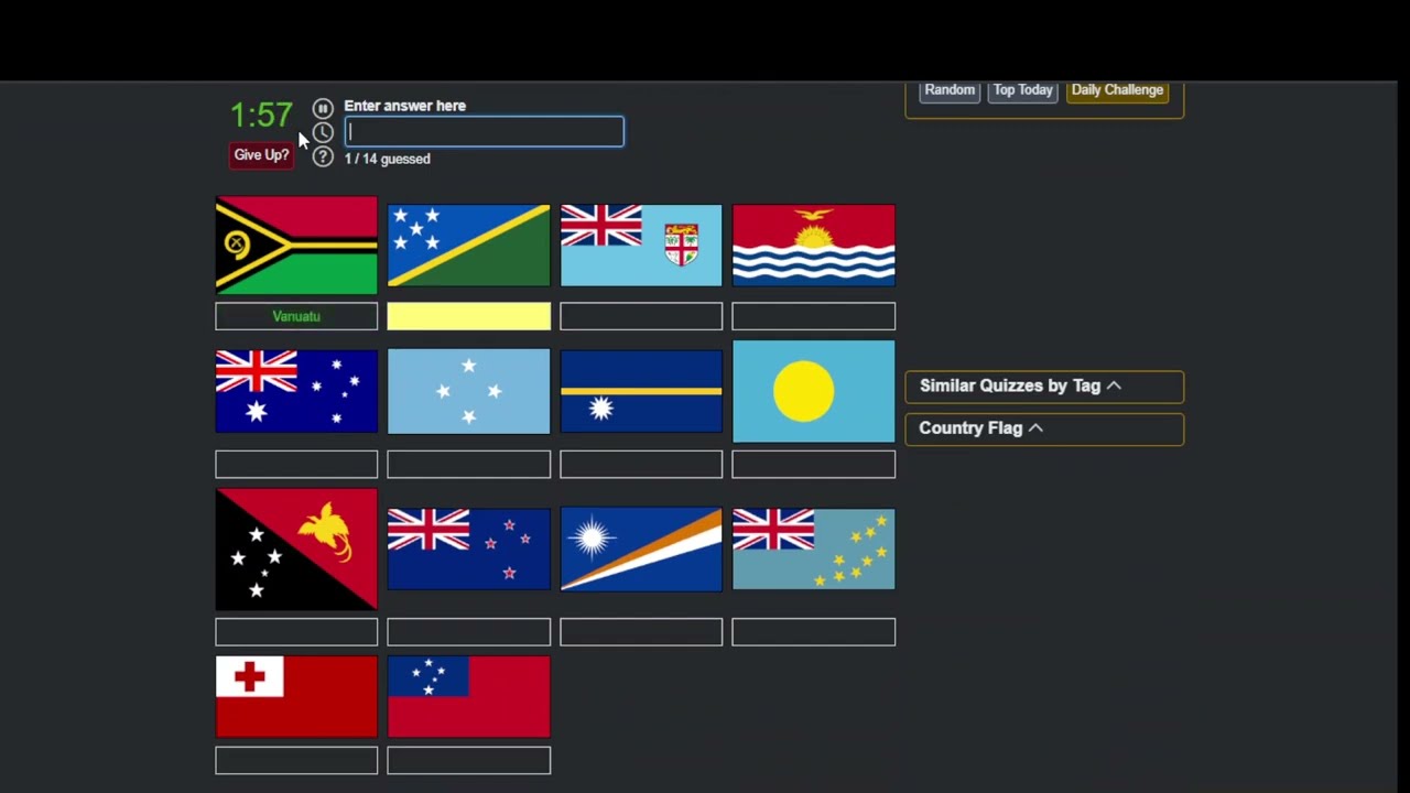 OCEANIA Flags Quiz | Can I Type Them All?
