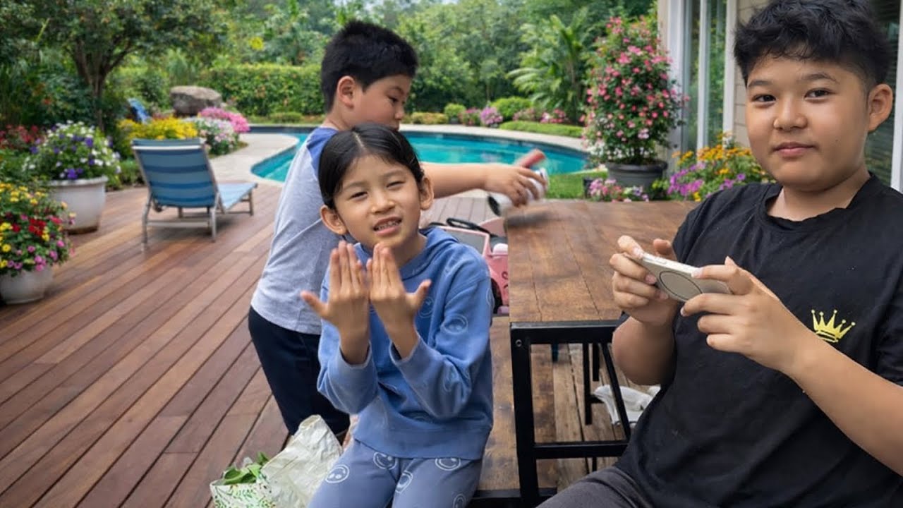 Praying at Cousin Pa La house 