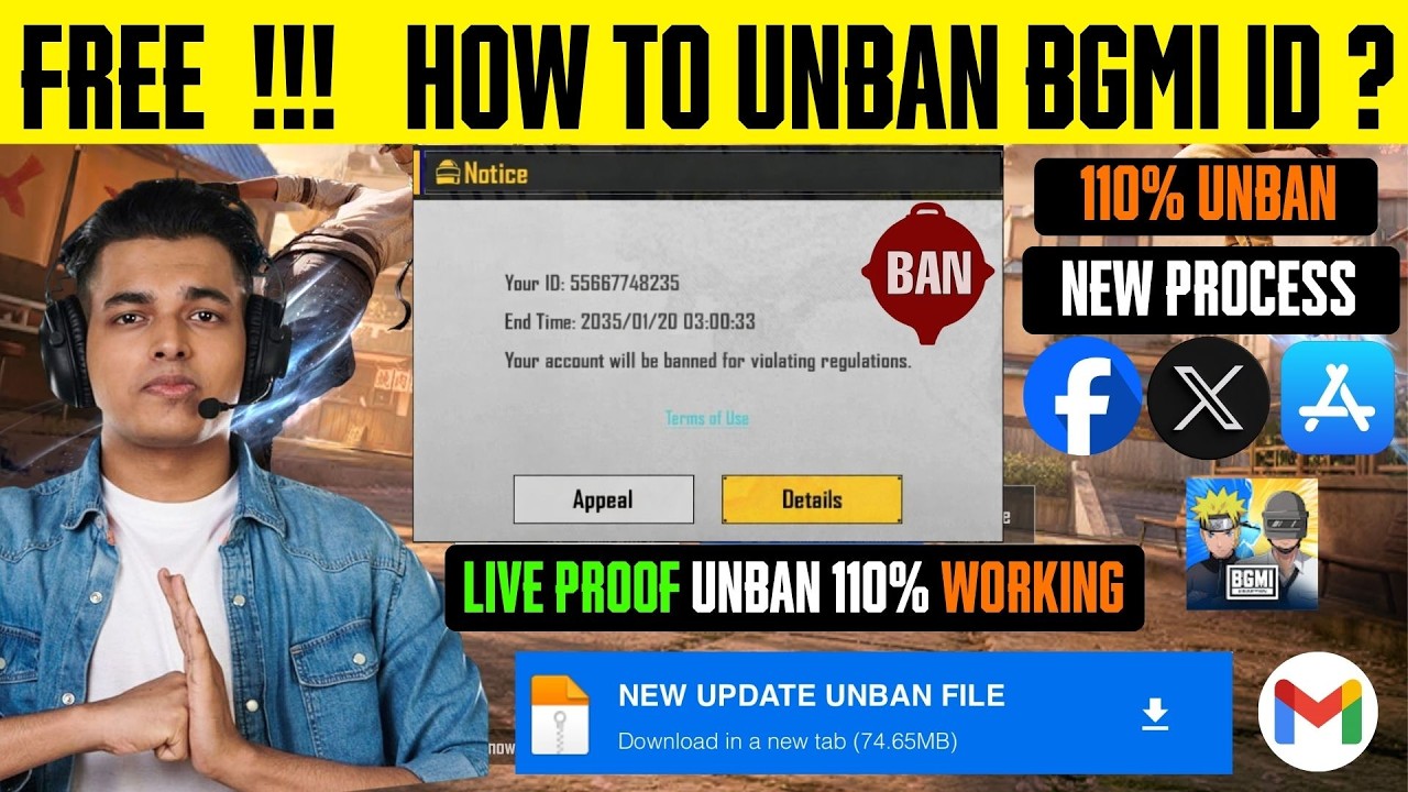 how to Unban bgmi Account | 10 Year Unban BGMI ID | Bgmi ID Unban kaise karen | 100% Working Trick