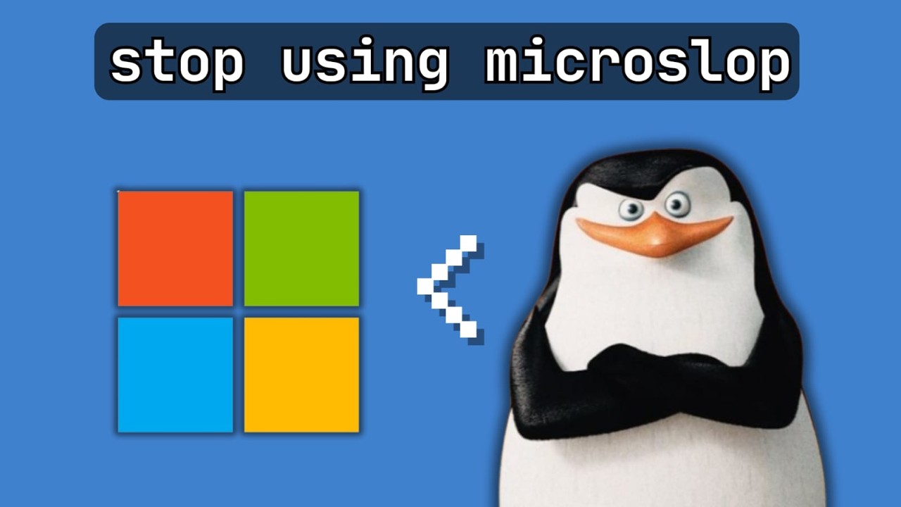If you're still using Windows (Microslop) watch this