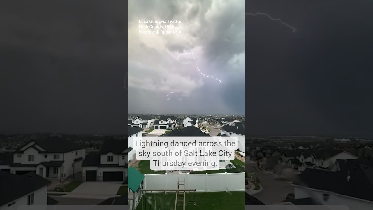 Lightning flash across the sky in Utah Thursday evening! 