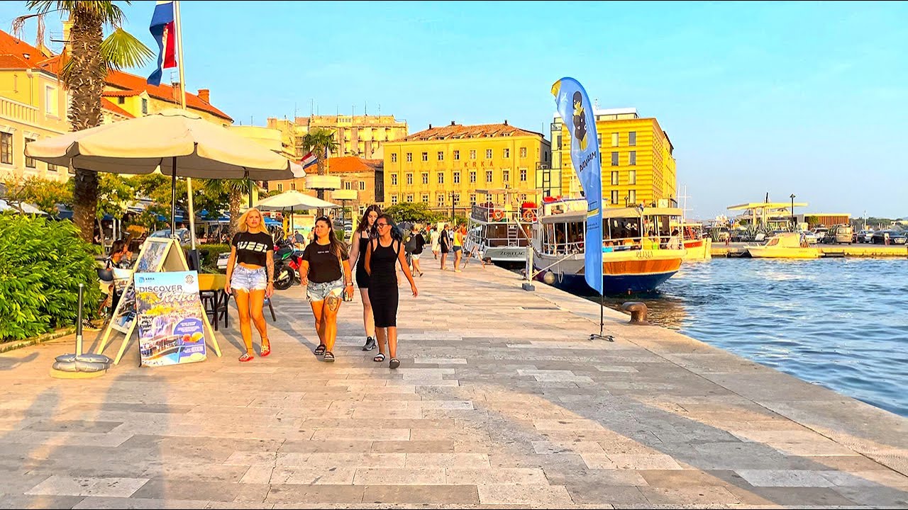 Walking tour - Sibenik 4k, Croatia - HDR