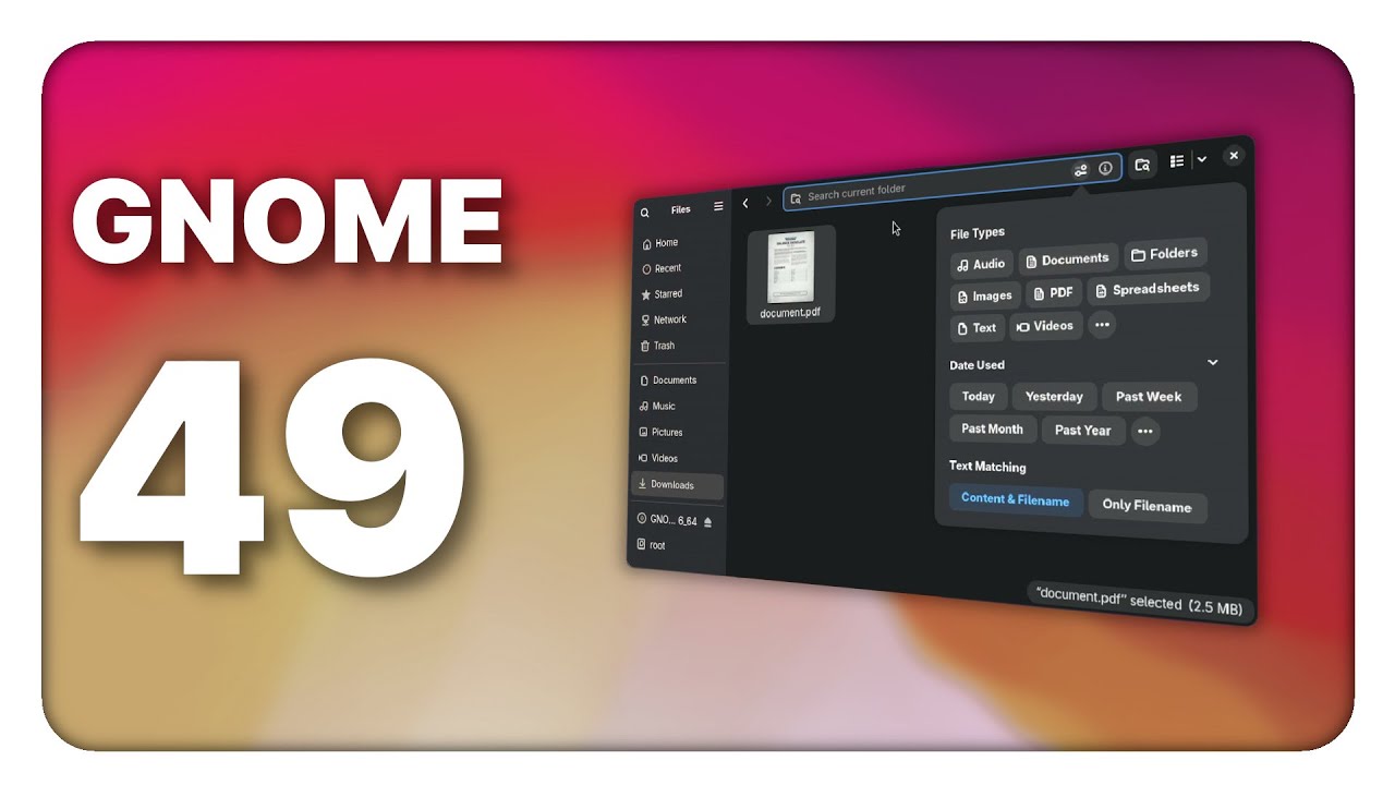 GNOME 49 focuses on apps & performance !