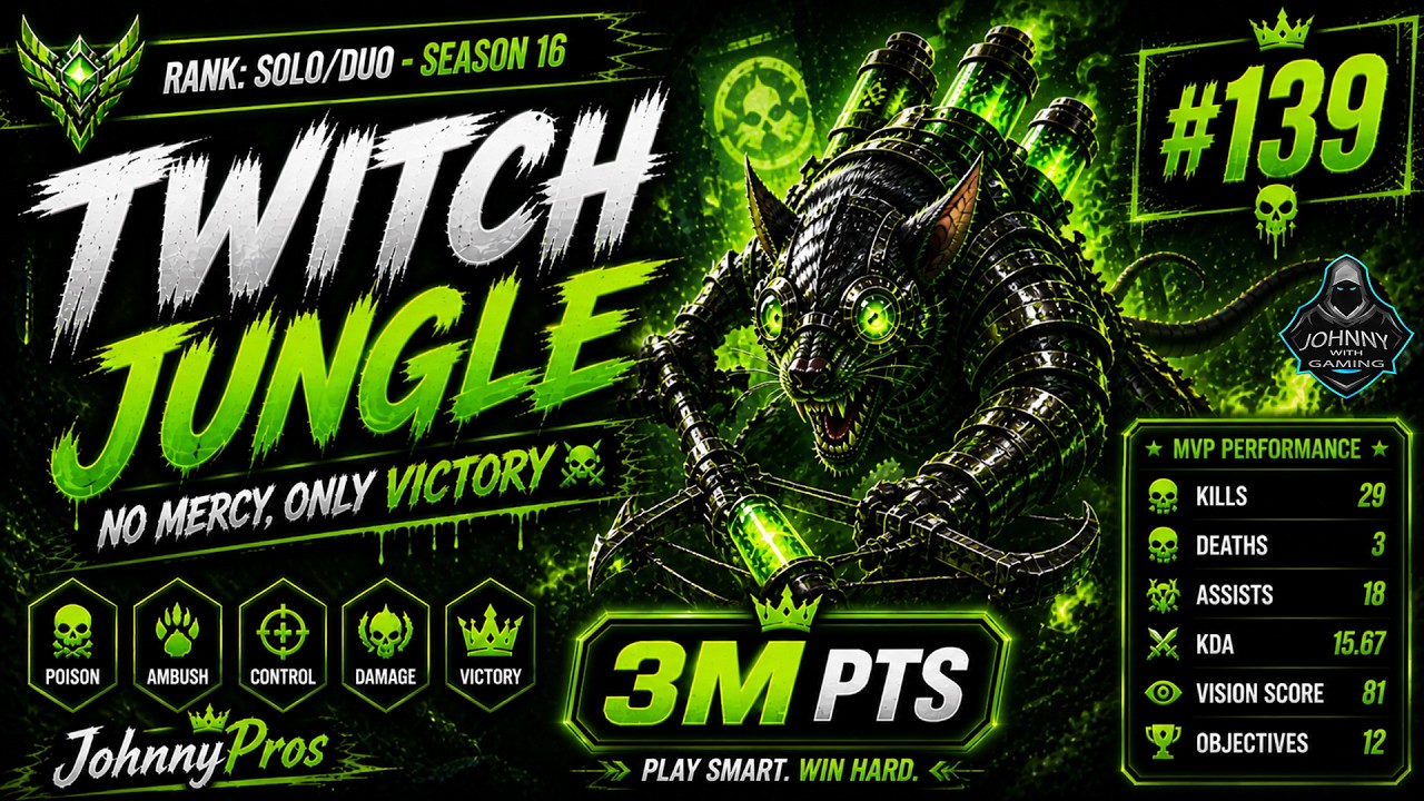 LOL The Plague Rat Twitch Jungle AD 3 Million Mastery Points | Season 16 | Gameplay 139 (2026)
