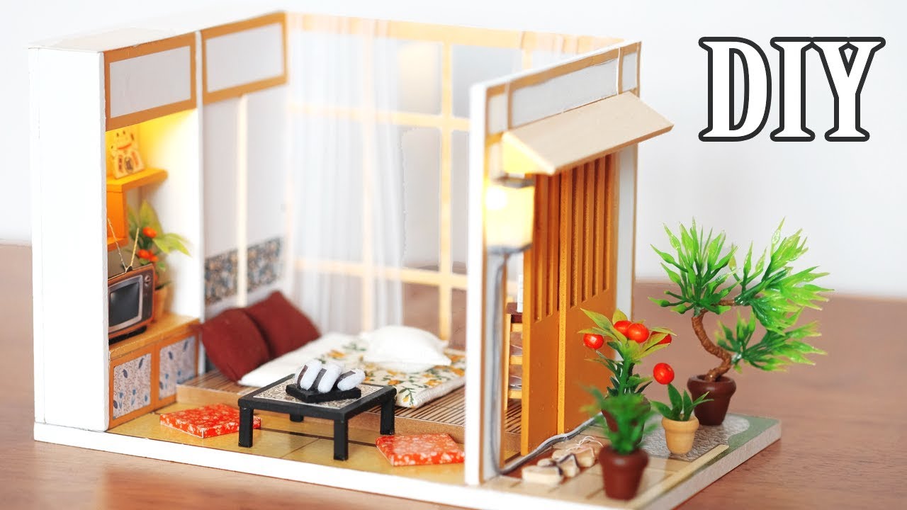 DIY Miniature Dollhouse Kit || Simple Life - Japanese Bedroom - Relaxing Satisfying Video​