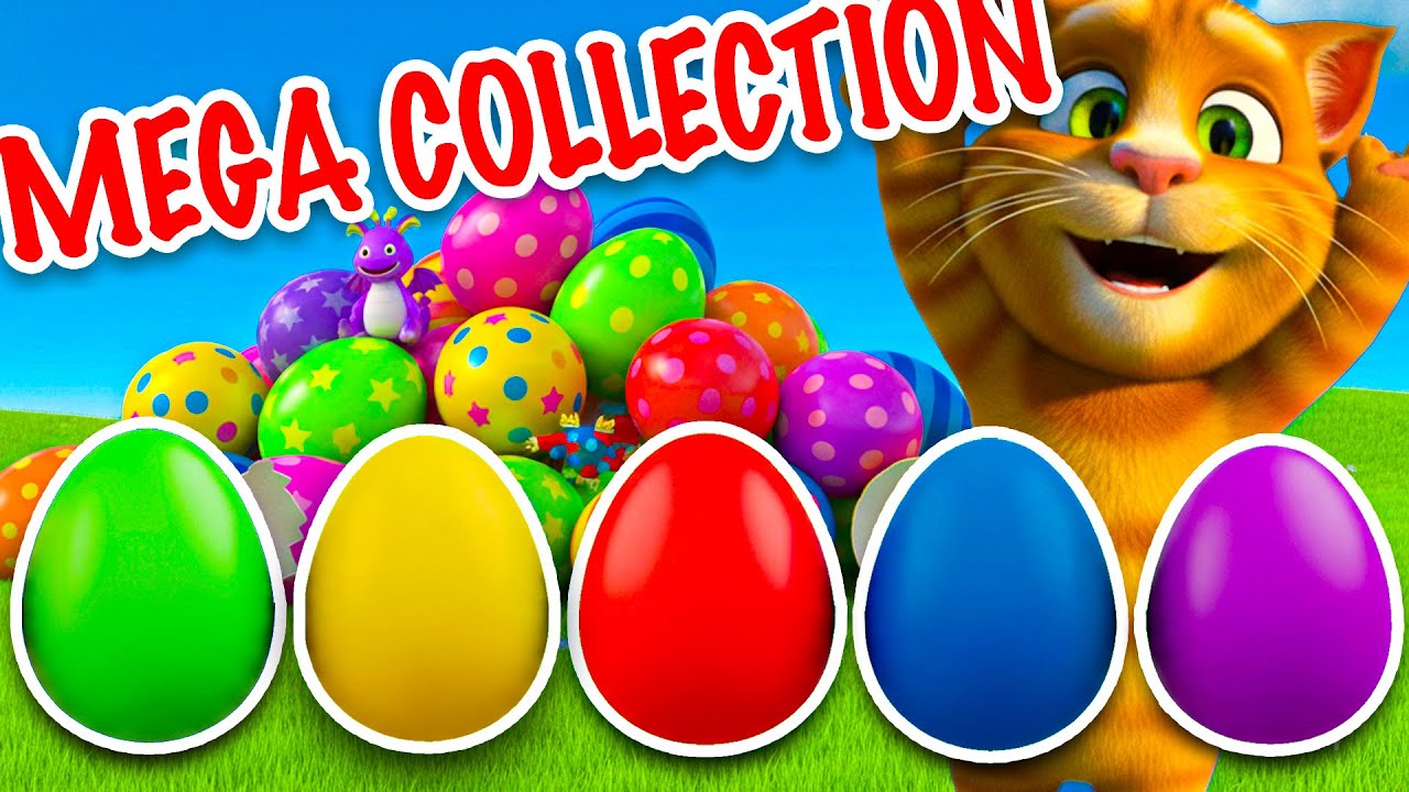 Изучаем цвета с помощью игрушек и детских песенок (22 минуты) 🥚 Подборка видео с яйцами-сюрпризам...