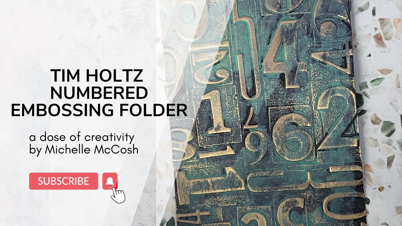 Tim Holtz Numbered Embossing Folder Demo