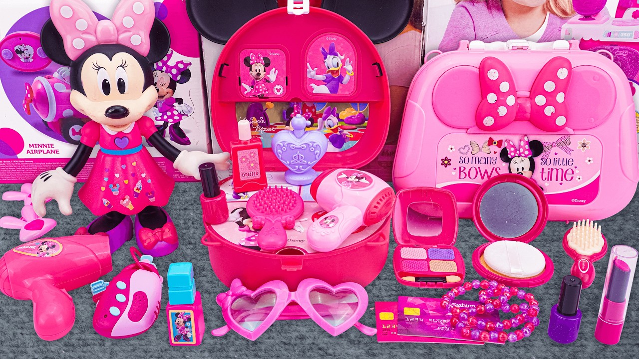 Satisfying with Unboxing Minnie Mouse Pink Makeup Set, Disney Toy Collection | Review Toys ASMR