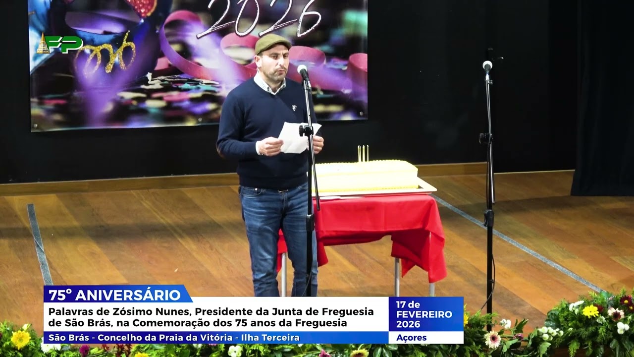 Comemoração dos 75 anos de São Brás - Preleção de Zósimo Nunes, Presidente da Junta de Freguesia