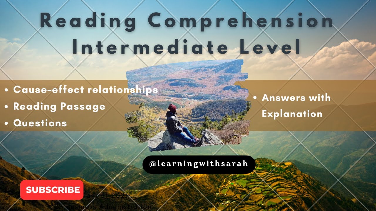 Intermediate level အတွက် Reading Comprehension Strategies တွေကိုလေ့လာပြီး လက်တွေ့ဖြေကြည့်မယ်။ 💛